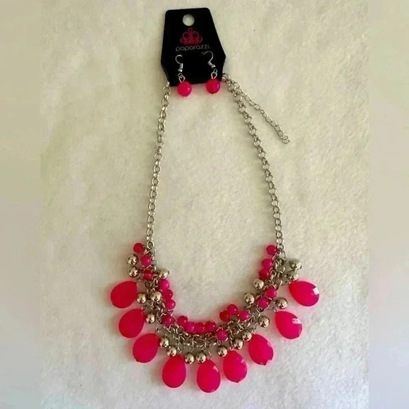 Trending Tropicana- Pink Necklace - Picture 4 of 9